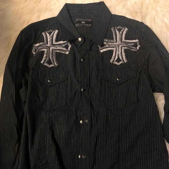 Pop Icon Clothing Buckle Cross Long sleeve black - Picture 2 of 4